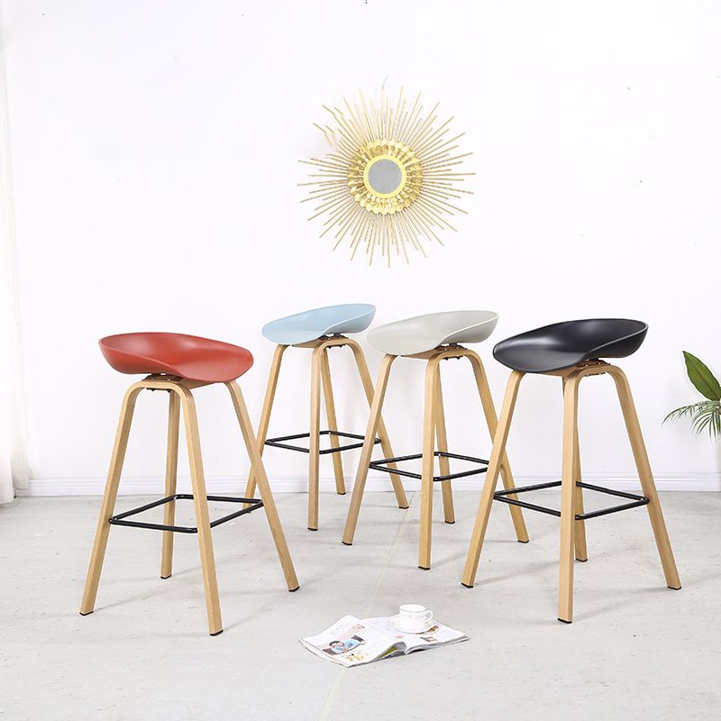 Contemporary Simple Counter Stools 29 Inch Indoor Bar Stool with Metal Leg