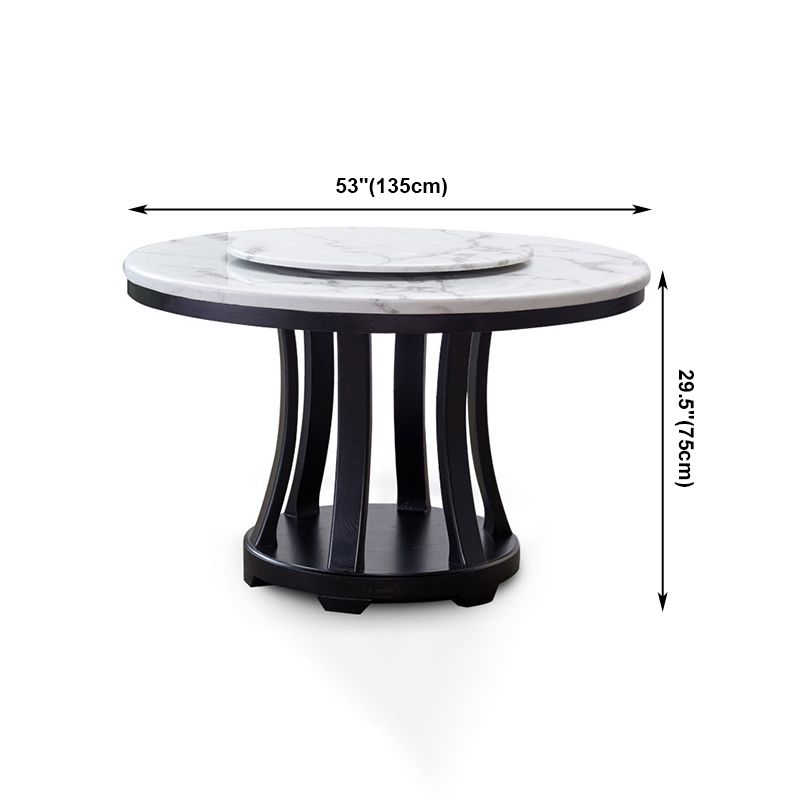 Mesa de comedor estándar moderna Mesa de comedor redonda de mármol con base de pedestal