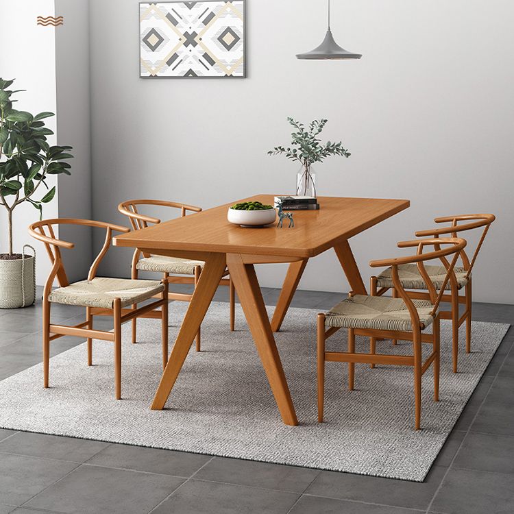 1/2/5/6 pc's dennenhout moderne eetkamer set met rechthoekige tafel dinette set