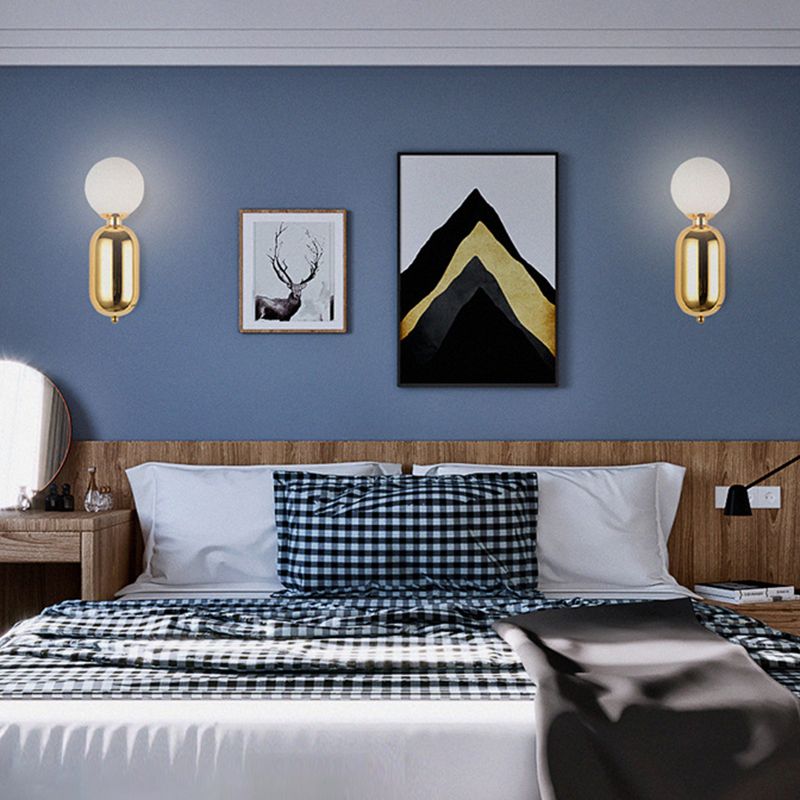 Metallkugel Wandbeleuchtung Merkmale moderner Stil 1 Lichtwandmontierte Leuchte für Schlafzimmer