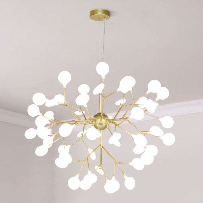 Metal Unique Shape Chandelier Light Modern Style Multi Light Hanging Lamp for Bedroom