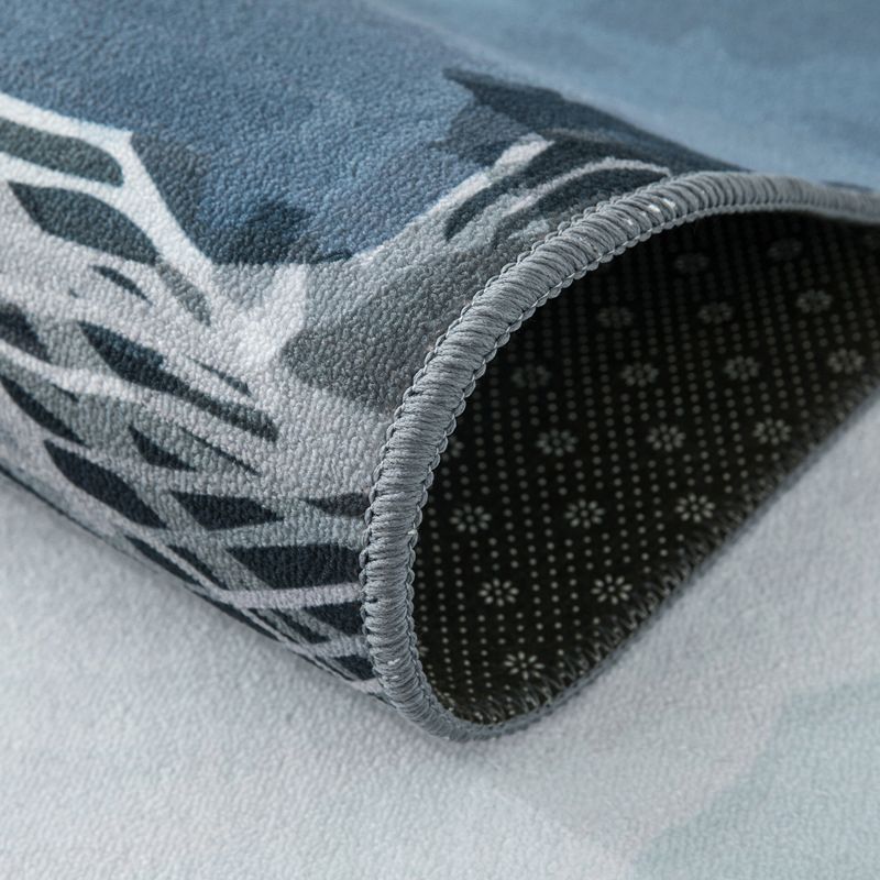 Simplicity Abstract Line Print Rug Multi Color Polypropylene Rug Anti-Slip Backing Stain Resistant Pet Friendly Area Carpet for Room