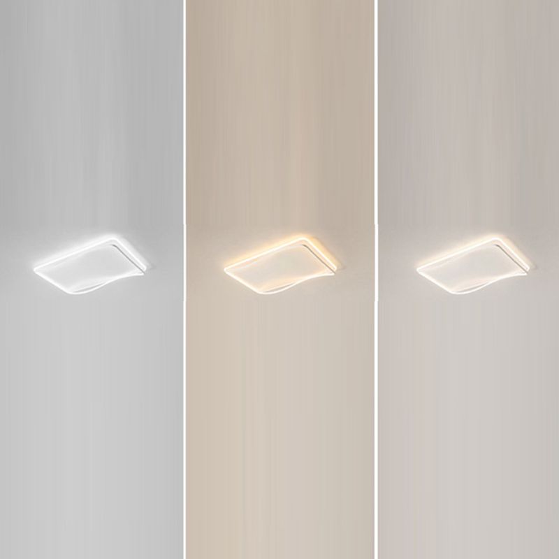 Geometric Flush Light Modern Metal 1 Light Flush Mount Light Fixture