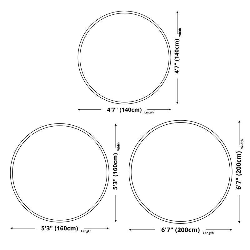 Tone abricot rond Rapier intérieur décontracté Polyester Lignes géométriques Rapis de support non glissant tapis intérieur pour le salon