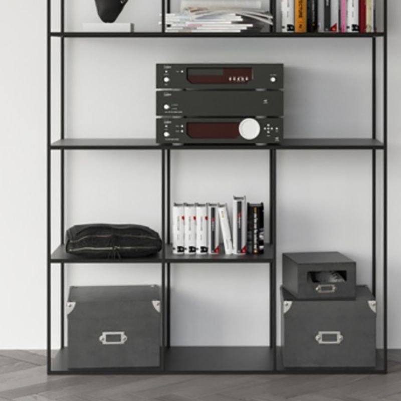 Metal Standard Bookcase Contemporary Style Open Back Bookshelf for Home Office