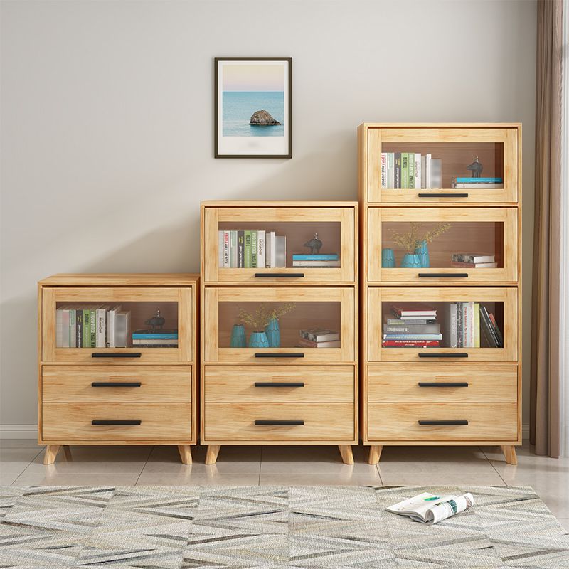 Manufactured Wood Standard Bookcase Scandinavian Bookcase with Door