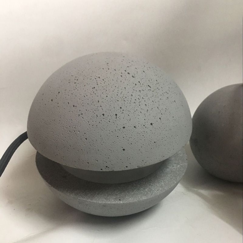 1 éclairage léger suspension du globe contemporain de ciment plafond LED en gris