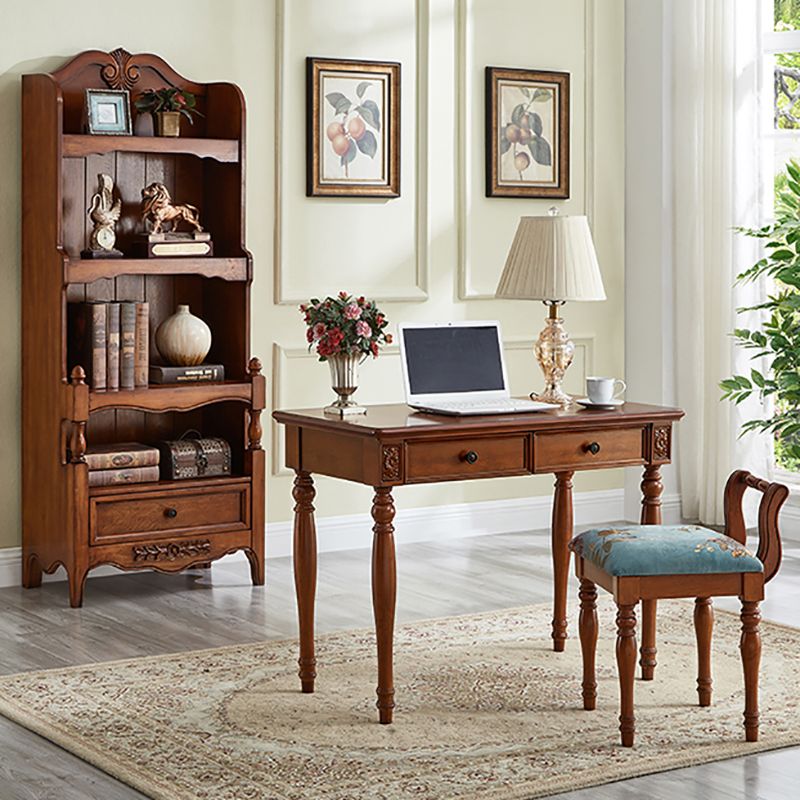 Contemporary Closed Back Bookshelf Vertical Solid Wood Bookcase