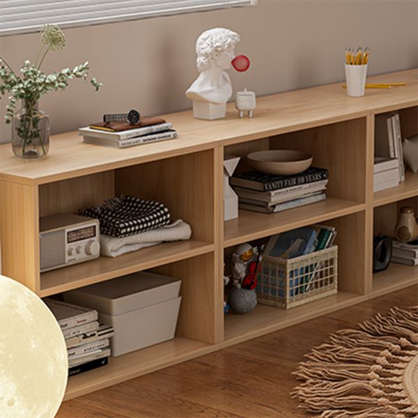 Engineered Wood Bookcase Standard Contemporary Closed Back Bookshelf
