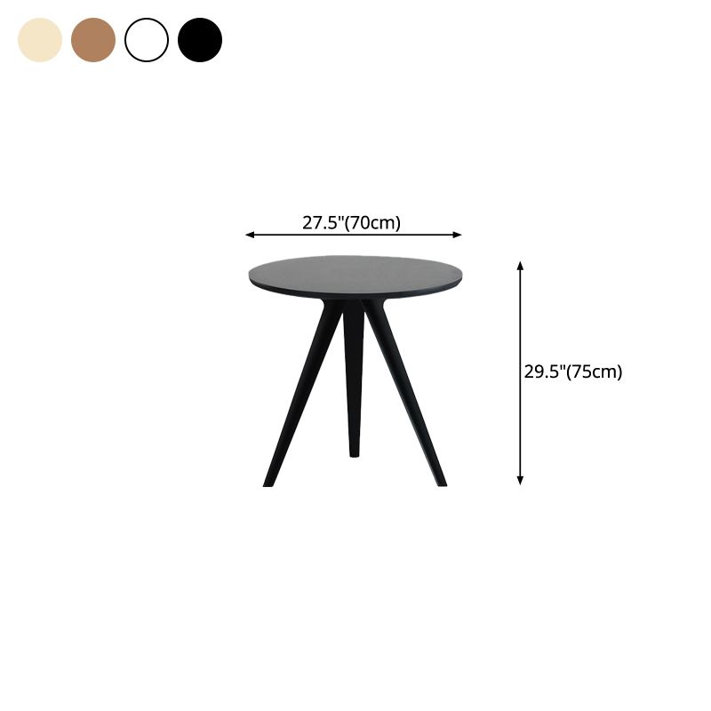 Contemporary Round Shape MDF Table Standard Kitchen Dining Table with Pedestal Base