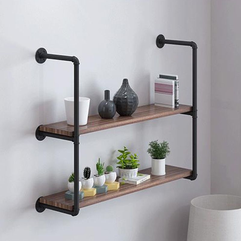 7.87"W Bookshelf Solid Wood Industrial Style Wall Mounted Bookcase for Home Office
