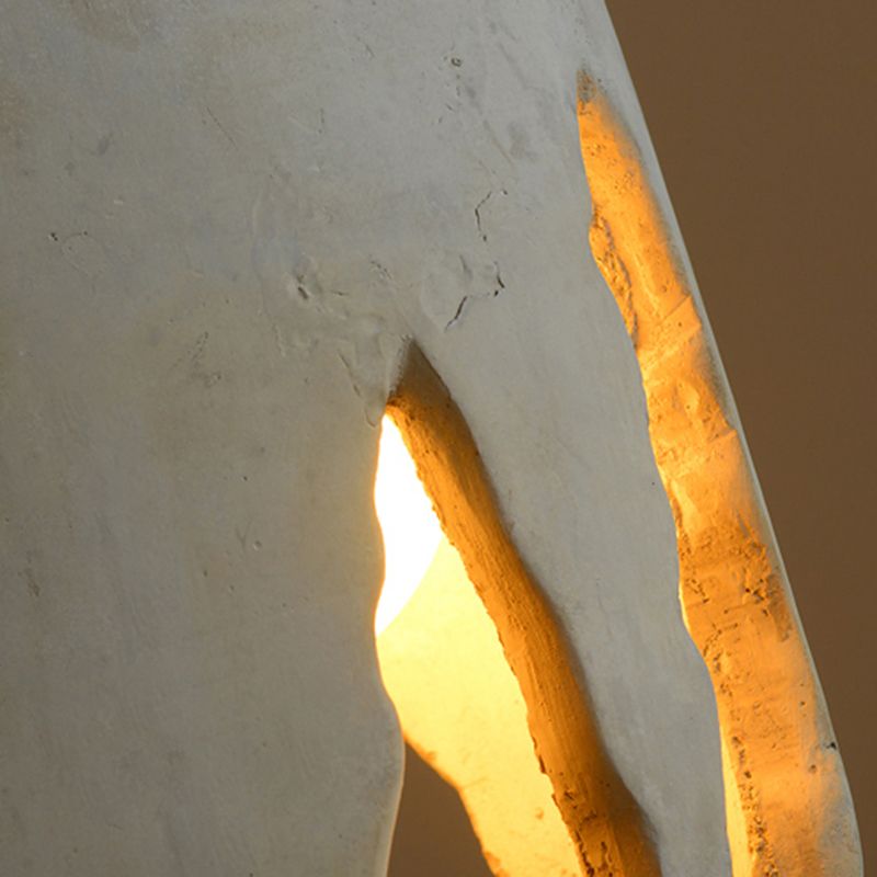 Cement 1-Light Hanging Lamp, Minimalist Gray Pendant Lighting for Living