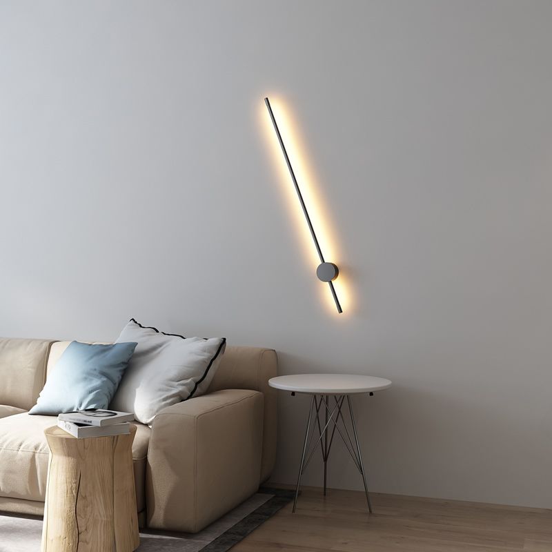 Nordic Wall Mount Lamp Modern Style LED Strip Shape Wall Sconce Fixture for Living Room