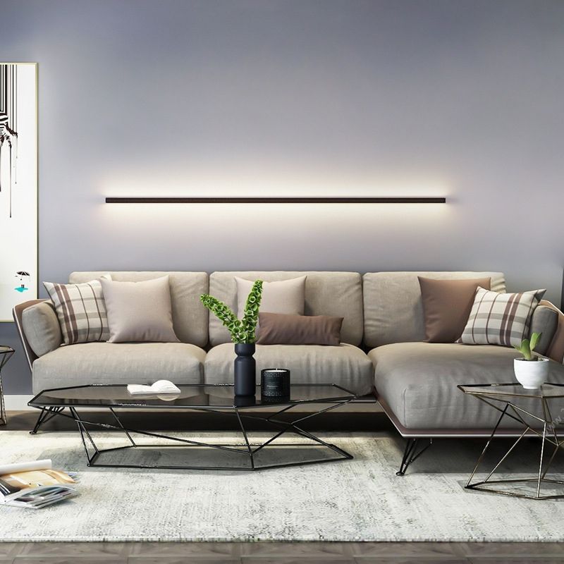 Lámpara de pared de línea delgada minimalista Metálico LED LED Surfate Surf Sponde de pared de la superficie