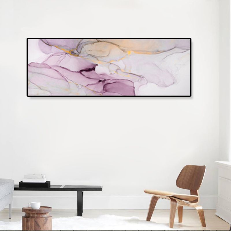 Nordic Flows Pattern Wall Art Soft Color Abstract Canvas Print for House Interior