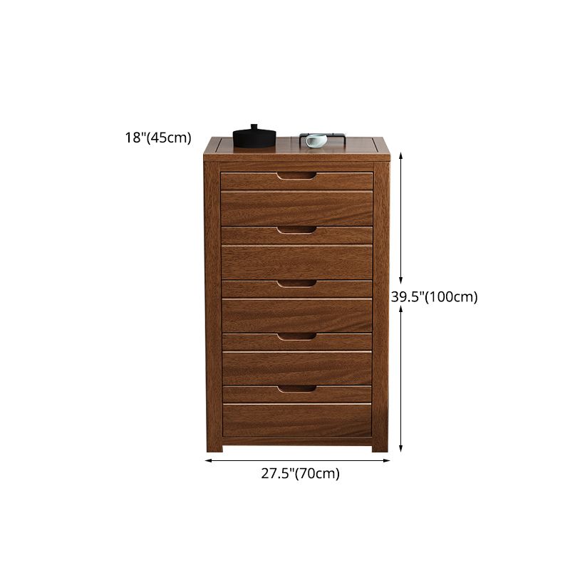 Bedroom Dresser Vertical Solid Wood Storage Chest with 3 / 4 / 5 Drawers