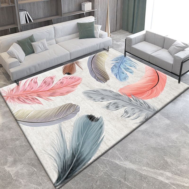 Black Modern Rug Polyester Color Lump Rug Non-Slip Backing Rug for Living Room