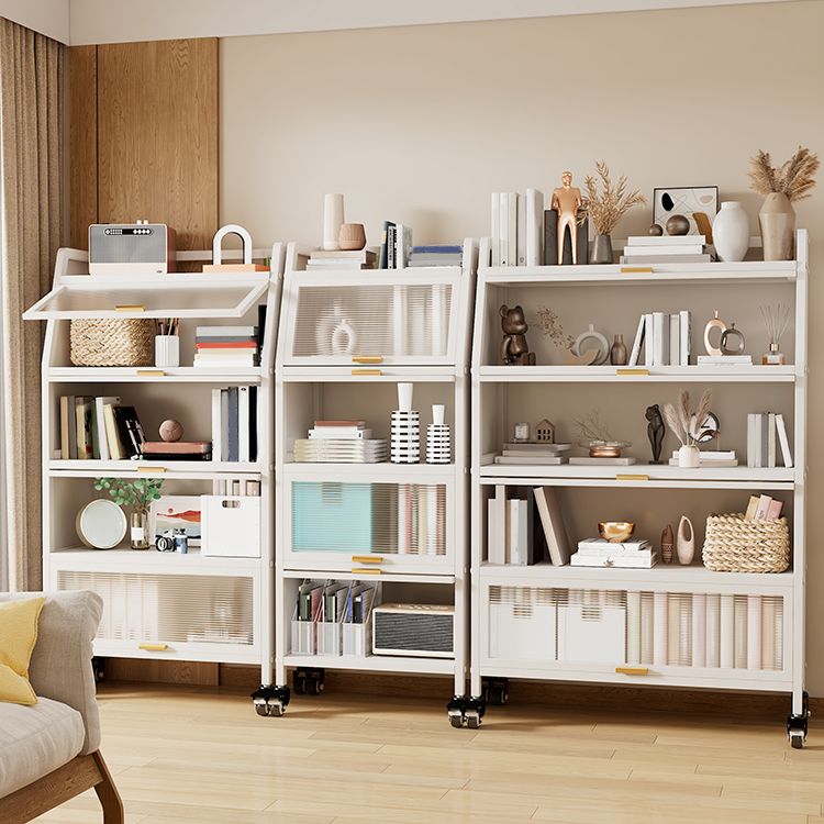 Standard Metal Industrial Bookcase Closed Back Bookshelf with Cabinets