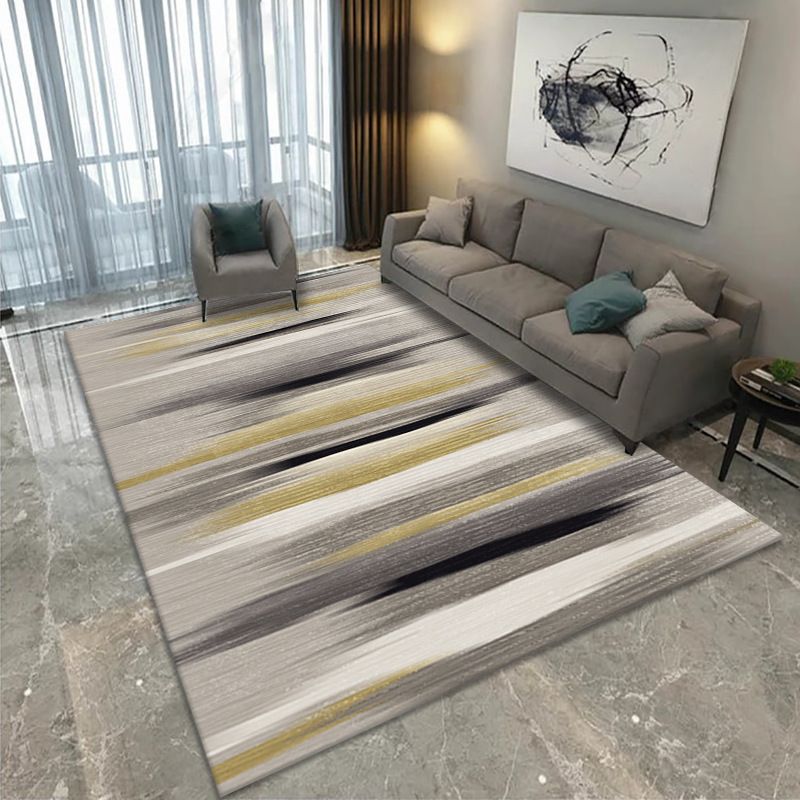 Modern Geometric Print Rug Washable Carpet Washable Polyester Indoor Rug for Living Room