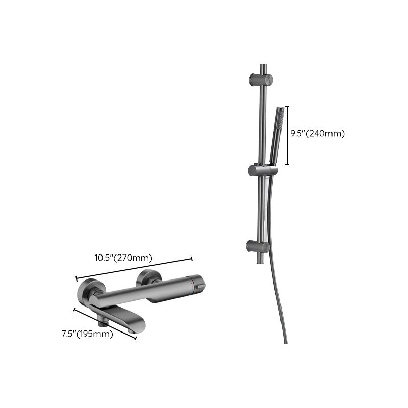 Contemporary Bathroom Faucet Wall Mounted Metal Tub Faucet Trim