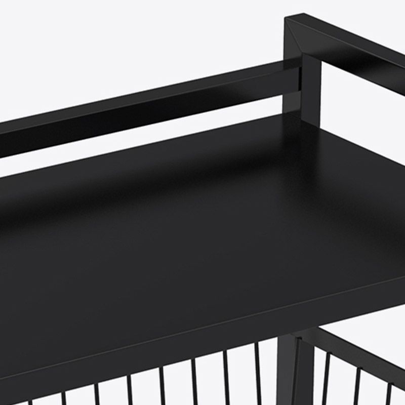 Dining Room Metal Prep Table Open Storage Rectangular Prep Table