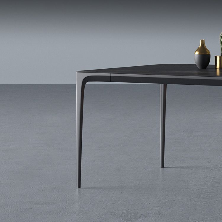Rectangle Dining Site Table Stone Contemporary Dining Table with 4-foot