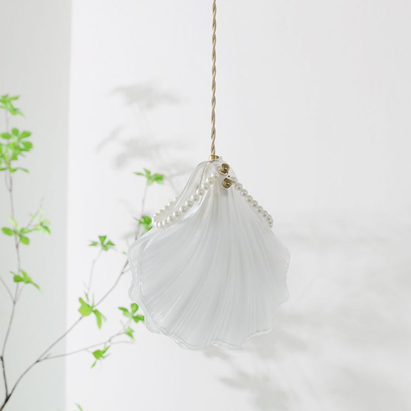 Contemporary Glass Shade Wall Light 1-Light Wall Mounted Light Fixture for Bedroom