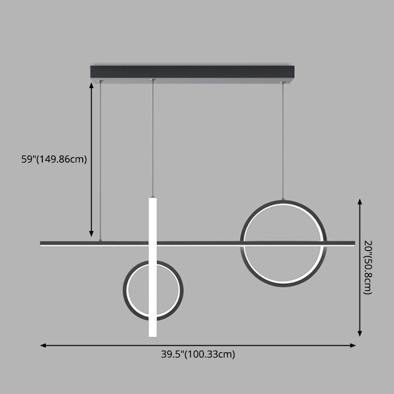 4 Light Geometric Island Lights Modern Kitchen Island Lighting Metal Island Chandelier