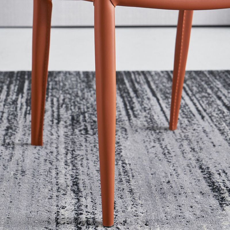 Contemporary Dining Metal Chair Armless Side Chairs for Kitchen