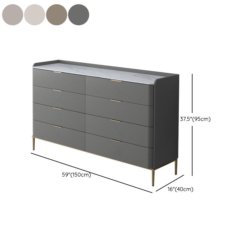 Classic Glam Storage Chest Stone Dresser with 8/9 Drawers , 15.6-inch Width