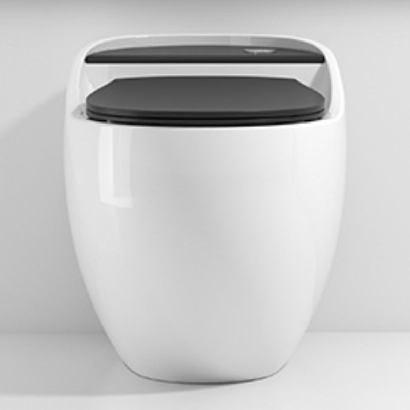 Modern Ceramic Flush Toilet Floor Mount Urine Toilet with Slow Close Seat for Washroom