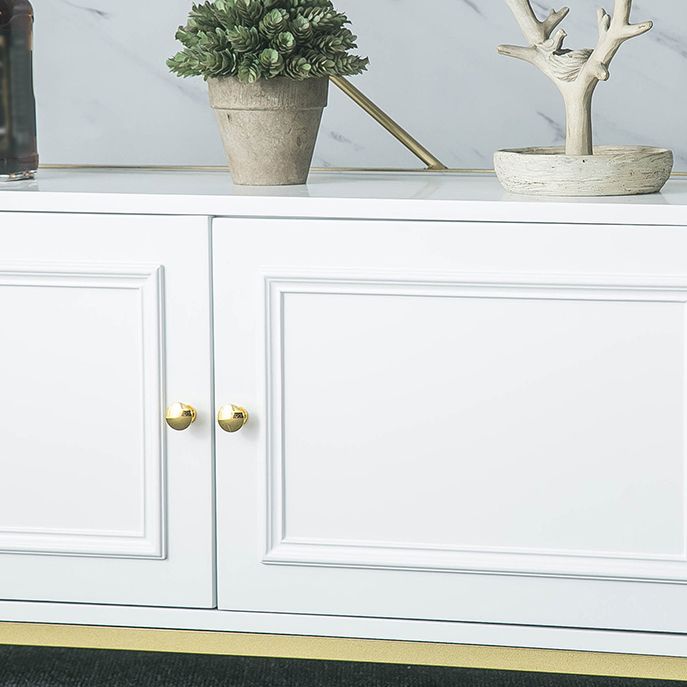 Skandinavische Open Etagere -Bücherregal mit Gold Iron Frame White Hersteller Holzregal