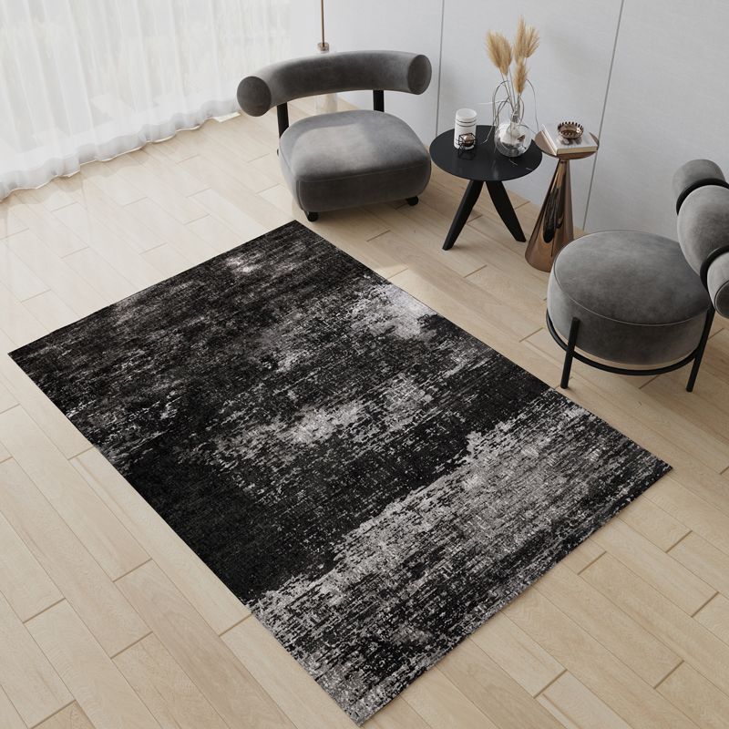Industrial Rustic Effect Rug Polyester Indoor Carpet Non-Slip Backing Area Rug for Living Room