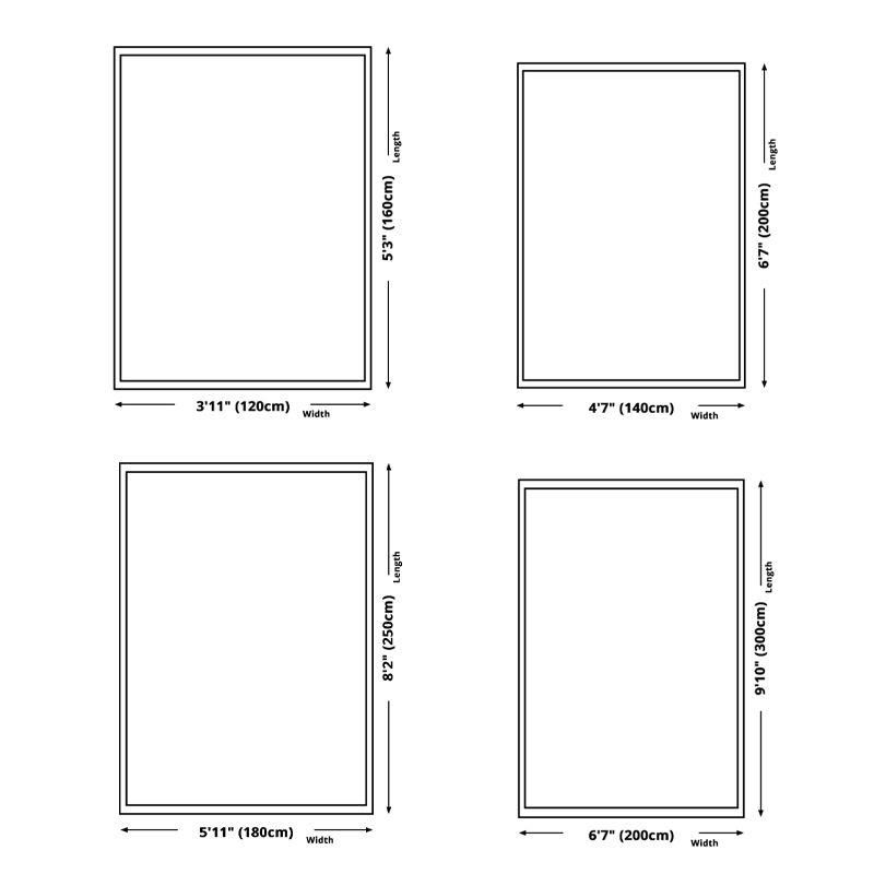 Black Modern Carpet Polyester Graphic Carpet Stain Resistant Carpet for Home Decor