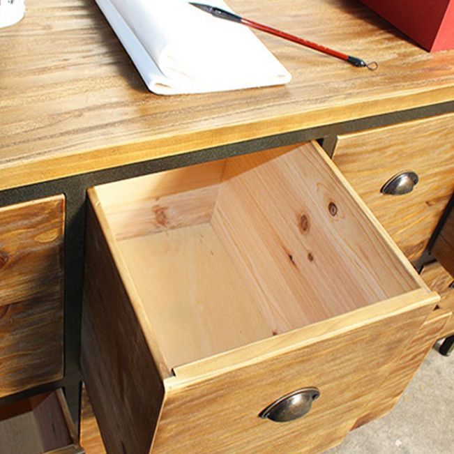 29.5" Tall Solid Wood Apothecary Accent Chest Rectangular Storage Cabinet with Drawers