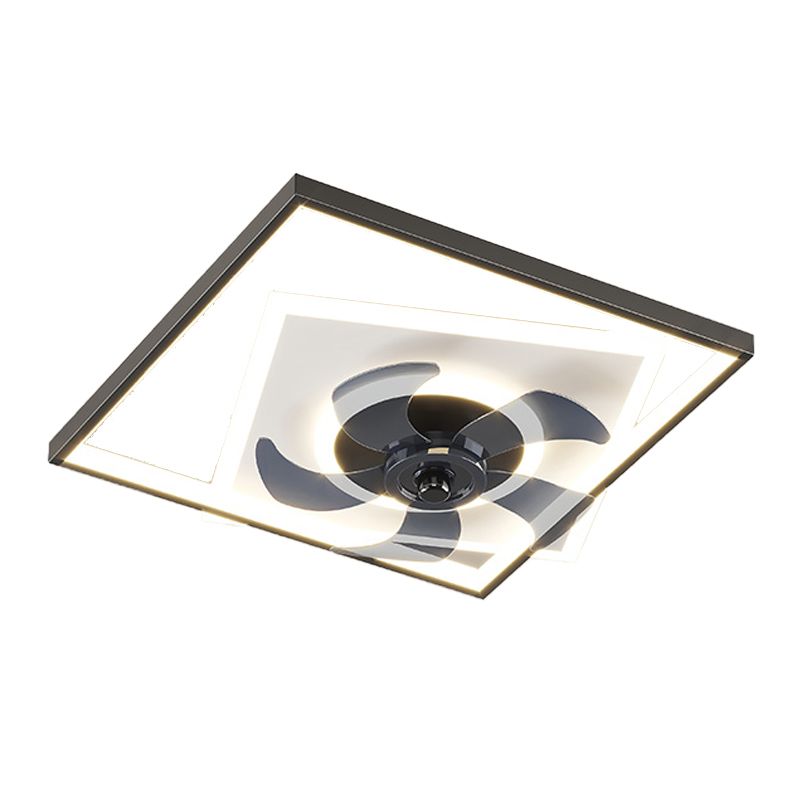 3 Light Ceiling Fan Light Modern Style Metal Ceiling Fan Light for Bedroom