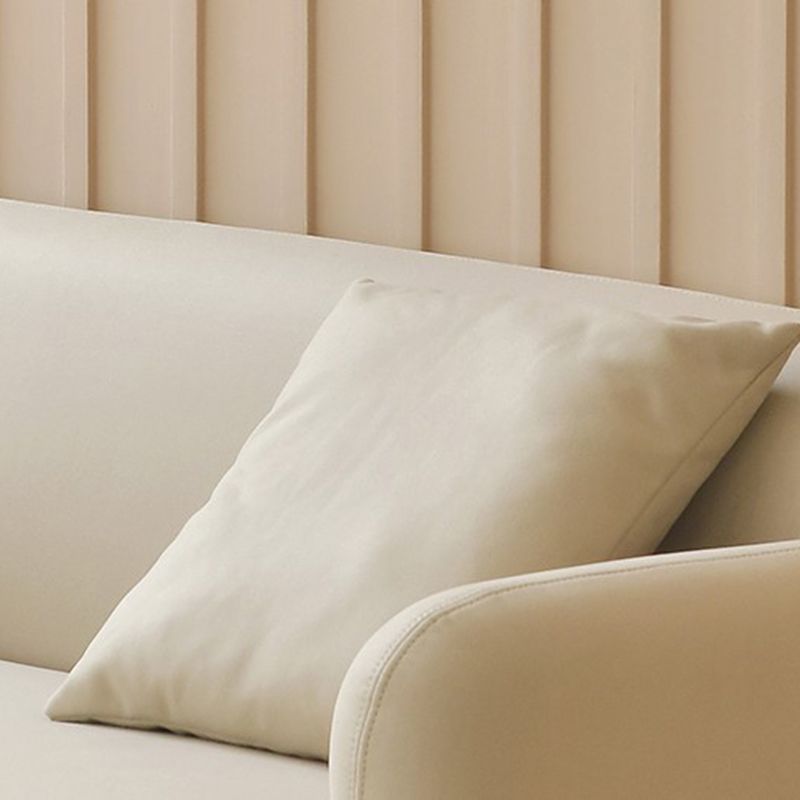 Stain Resistant Faux Leather Sofa Contemporary Standard Sofa for Living Room