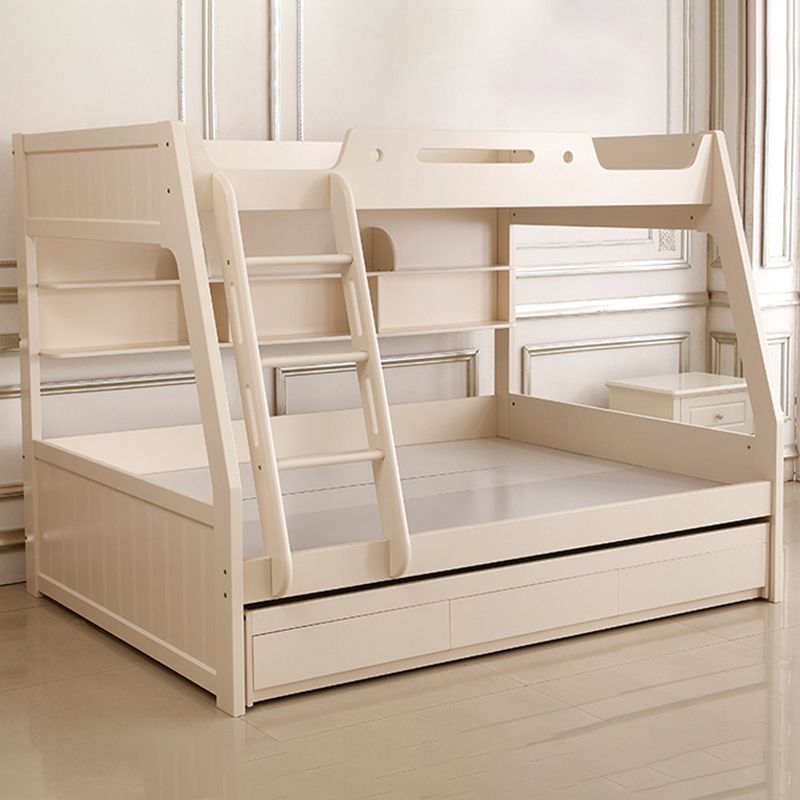 Solid Color Wood Bunk Bed Modern No Distressing Mattress Included Bunk Bed