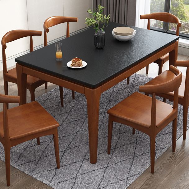 4-foot Stone Furniture Midcentury Style Rectangle Dining Table for Indoor