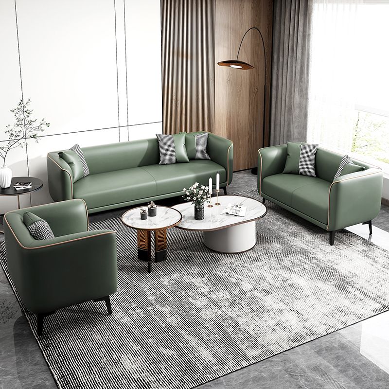 Modern Square Arm Standard Sofa Metal Legs Settee for Living Room