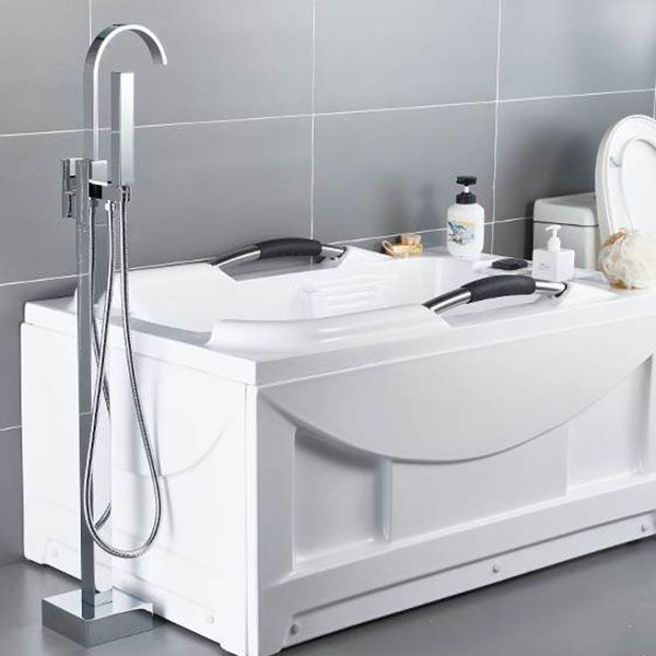 Contemporary Style Freestanding Bathtub Faucet Floor Mounted Freestanding Tub Filler