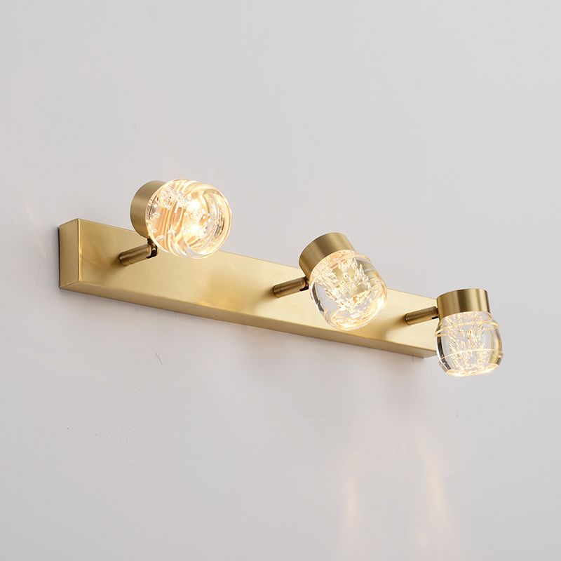 Mid-Century Luxury Style Circle Led Bathroom Vanity Light Fixtures Acrylic Vanity Wall Light Fixtures