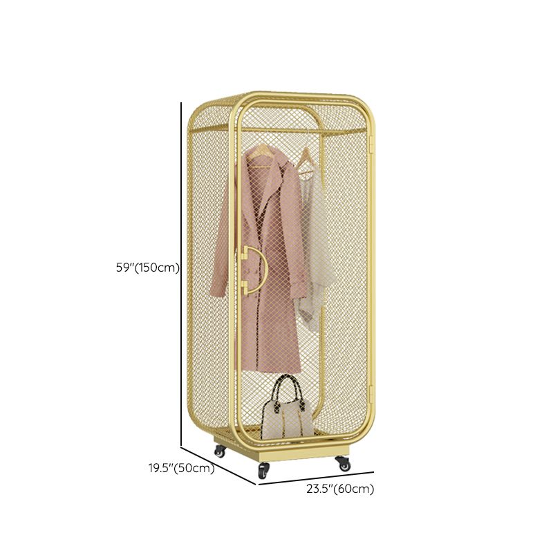 Bedroom Wardrobe Armoire Industrial Style Metal Storage Cabinet