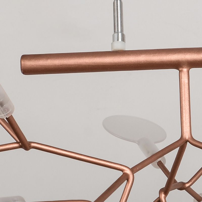 Luces de lámpara de fuego de fuego contemporánea luces de techo de acero inoxidable para sala de estar