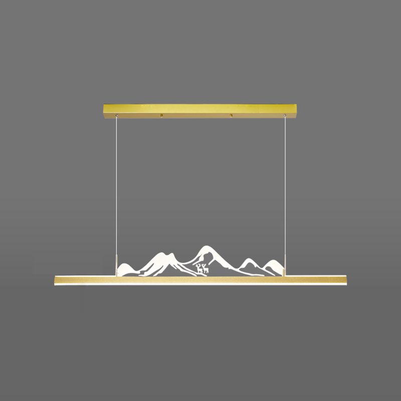 Modern Dining Chandelier Light Modern Rectangle Pendant Lamp Fixture for Dining Room