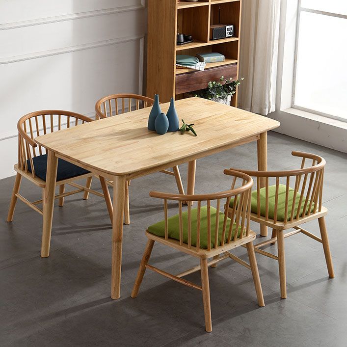 Silla trasera Windsor de estilo moderno, sillones de comedor con patas de madera para cocina