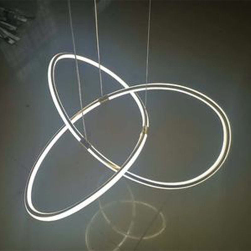 Contemporary Strip Chandelier Lamp Metal Ceiling Pendant Light for Restaurant with Hanging Cord