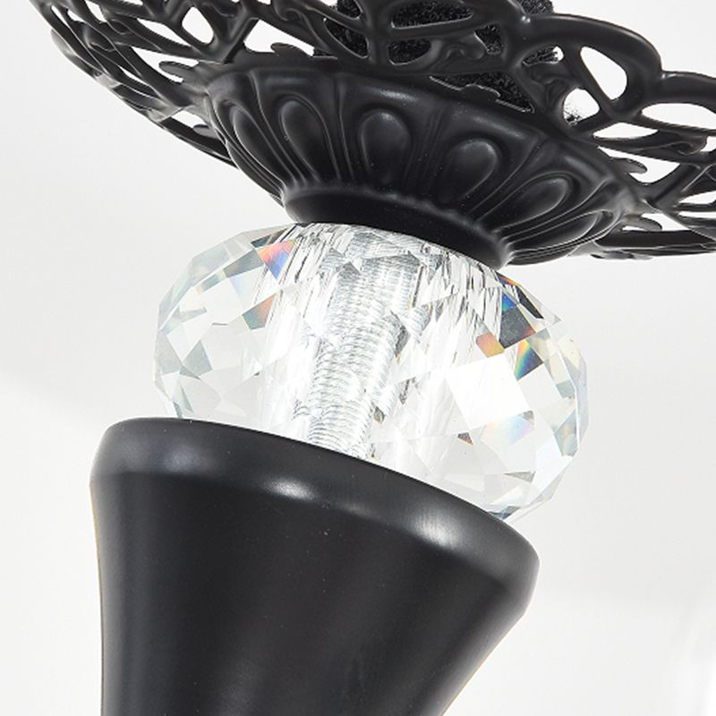 Metal Swooping Arm Hanging Chandelier Traditional 6/12/16 Lights Living Room Pendant Light in Dark Brown