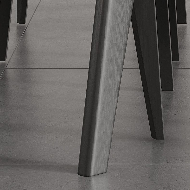 Stone Top Dining Table Contemporary Dining Table with 4 Wood Legs