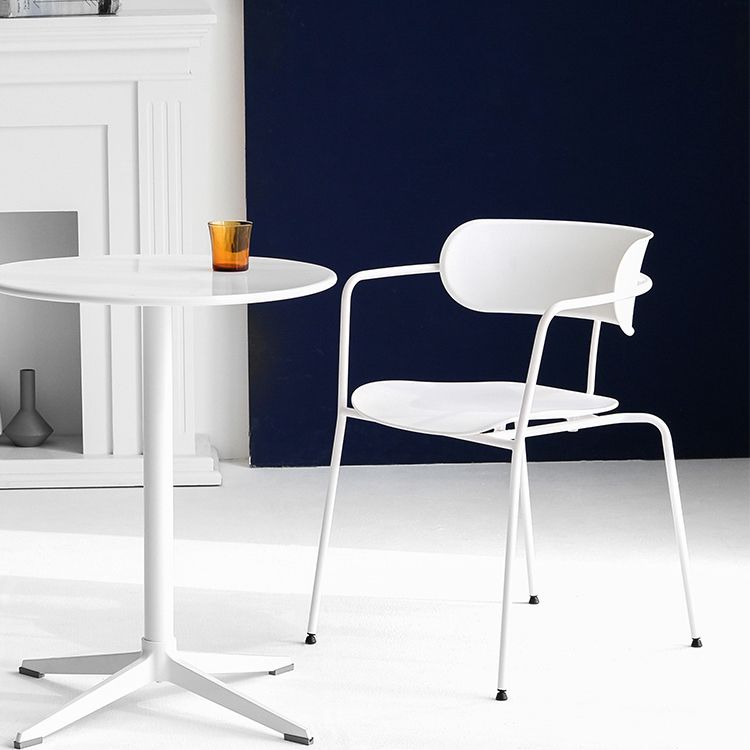 Silla de comedor de cocina de estilo industrial, sillones apilables con patas de metal